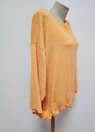 Дуже гарна брендова якісна трикотажна блузка абрикосового кольору4 фото