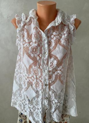 Ажурна сорочка блузка