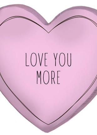 Подушка 3d серце love you more