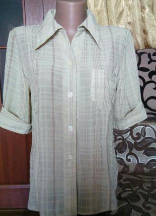 Легкая летнняя женская блузка, кофта горчичного цвета. размер-46 l6 фото