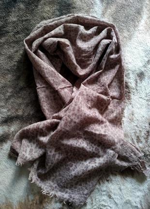 Massimo dutti большой теплый шерстяной шарф палантин1 фото