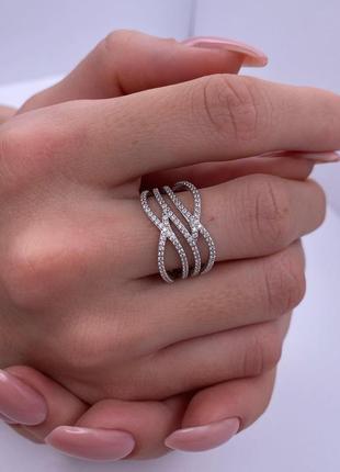 🇺🇦кольца серебро 925° вставка кубический цирконный, женский кольцо, 0835.10р