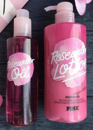 Набір victoria's secret pink rosewater лосьйон масло для тіла