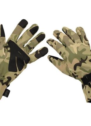 Тактичні рукавиці теплі софтшелл mfh multicam8 фото