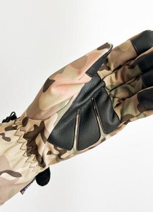 Тактичні рукавиці теплі софтшелл mfh multicam1 фото