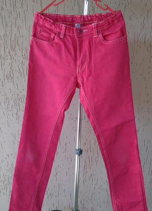 Классные розовые джинсы rose heart2 фото