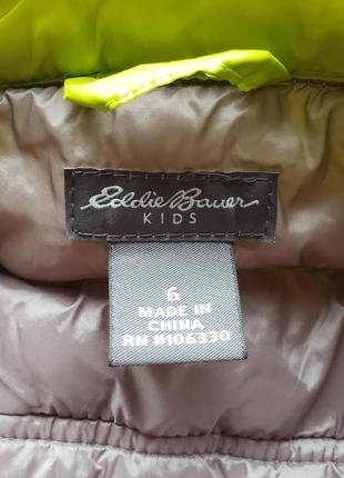 Eddie bauer жилет демісезонний хлопчикові дівчинці 5-6-7л 110-116-122 см неоново салатовий7 фото