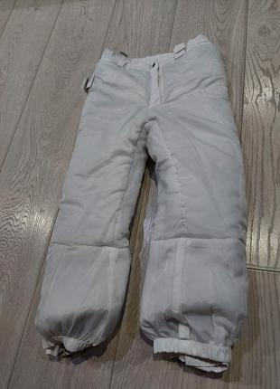 Детский зимний термо комбинезон  штаны hi-tech белый, 116 рост, на 5-7лет4 фото