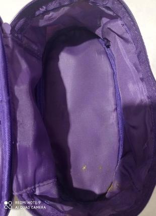 Сумочка косметичка фиолетовая с бабочками бабочки