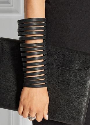 Широкі дизайнерскі браслети в стилі rick owens натуральна шкіра