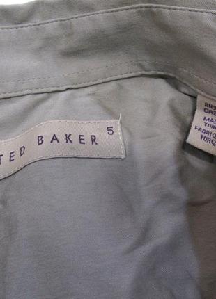 Рубашка ted baker, 43, l, cotton, цвет хаки, как новая!5 фото