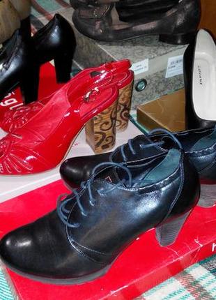 Черные кожаные ботинки / туфли на шнурках hogl 37,5р. - 38р.3 фото