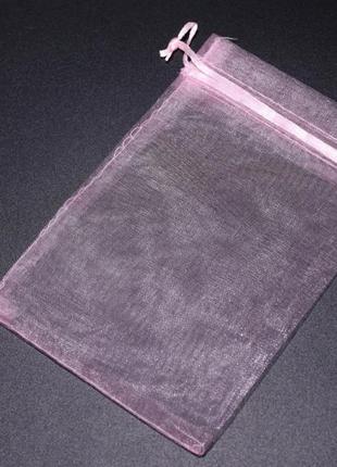 Подарочные мешочки из органзы. цвет светло розовый. 10х15см1 фото