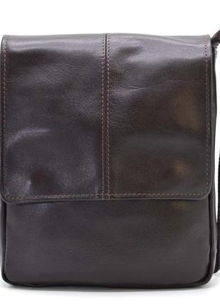 Мужская сумка через плечо с клапаном коричневая gc-1301-3md tarwa6 фото