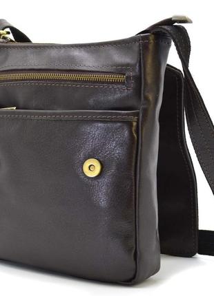 Мужская сумка через плечо с клапаном коричневая gc-1301-3md tarwa8 фото