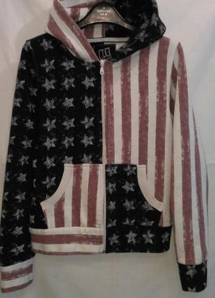 Супер мега моднячая фірмова кофта з американським прапором (унісекс)