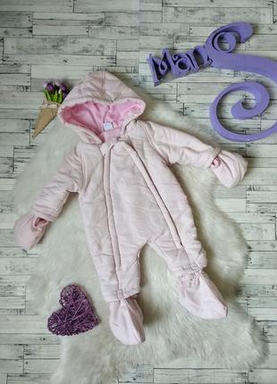 Комбінезон newness baby для дівчинки демісезонний для новонародженої рожевий на ріст 62 см