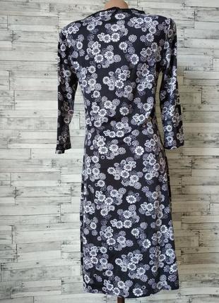 Платье derin женское черное в цветы размер 42-44 s8 фото