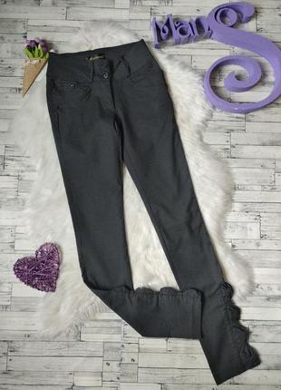 Шкільні чорні штани feimengyu на дівчинку в смужку на зростання 158-164 см