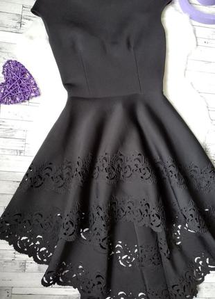 Ассиметричное платье artj женское черное с перфорацией размер s 443 фото