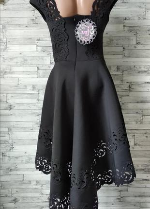 Ассиметричное платье artj женское черное с перфорацией размер s 449 фото