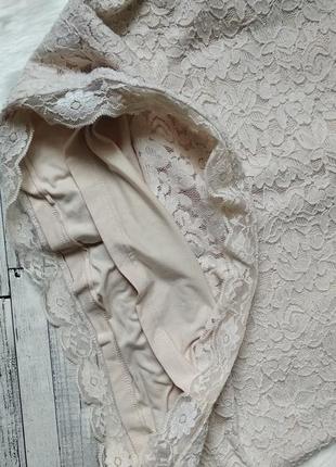 Кремовое гипюровое платье h&m женское размер 42-44 xs-s3 фото