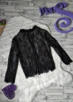 Блуза жіноча гіпюрова прозора чорна miss d розмір 42-44