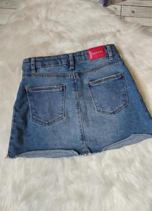 Спідниця джинсова zara kids denim на дівчинку з лампасами на зріст 116 см5 фото