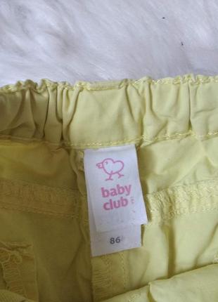 Шорты baby club c&a на девочку желтые на рост 86-92 см5 фото