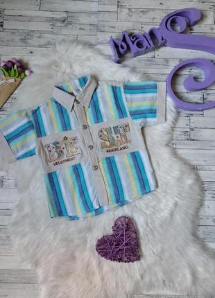 Сорочка шведка xin bao li wear на хлопчика в смужку на ріст 98-104 см