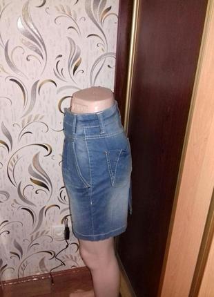 Юбка джинсовая denim размер s (42-44)3 фото