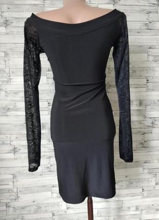 Платье черное женское с гипюром черное размер 42 xs6 фото