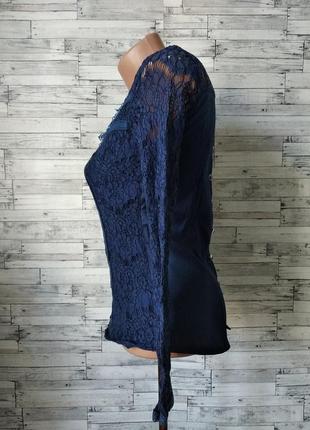 Блузка женская kalicyu синяя гипюр размер 40-426 фото