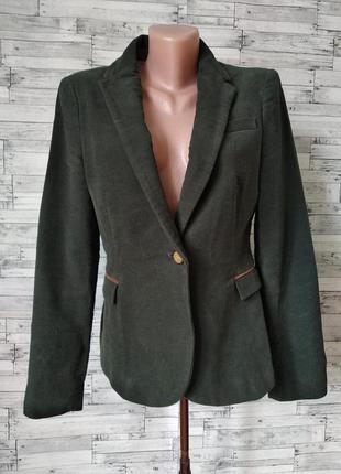 Пиджак женский zara зеленый с латками на локтях размер 46 (м)