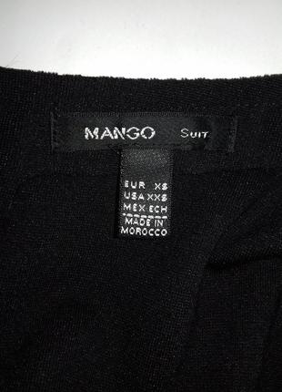 Блуза рубашка mango с баской  черная размер  42-44 xs-s8 фото
