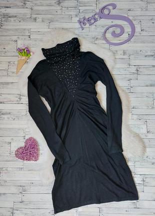 Плаття чорне modu зі стразами трикотажне розмір 44 s