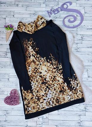 Платье женское medini черное с длинным рукавом размер 48 l