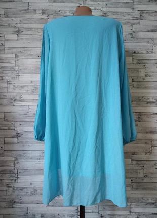 Блузка  туника женская голубая свободная размер 50 xl4 фото