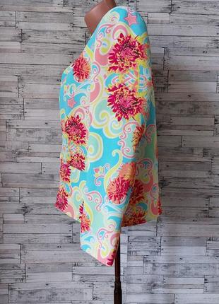Пиджак женский яркий с цветами размер 46 (м)4 фото