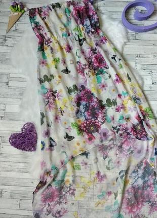 Літня сукня accessorize жіноча без бретелей квіти шифон розмір 44 s