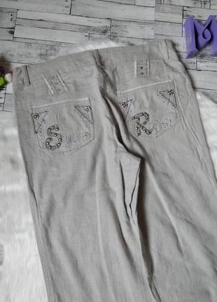 Штаны брюки женские легкие со стразами jierfa размер 44 (s)6 фото