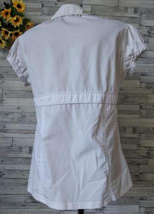 Женская блуза stradivarius летняя рубашка белого цвета размер 46 м6 фото