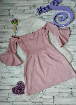 Сукня жіноча missguided пудра з відкритими плечима розмір 42 xs