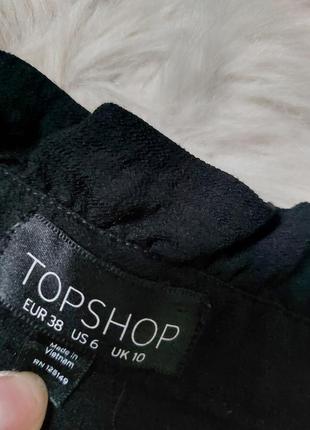 Штани чорні topshop жіночі високі з рюшами розмір 46 м4 фото
