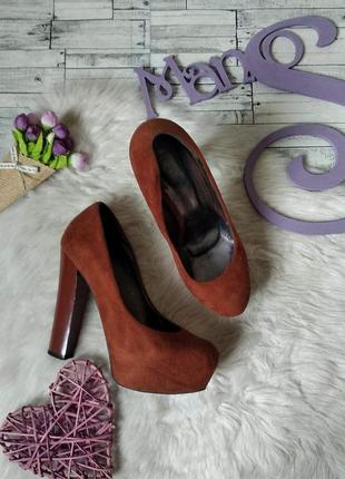 Туфли женские lino marano замшевые коричневые на каблуке размер 381 фото