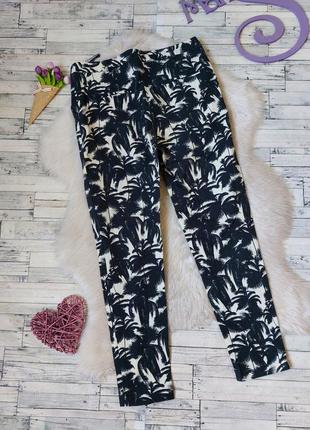 Джинсы женские top shop черно белые с принтом пальмы размер 46 м
