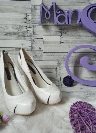 Белые туфли женские silver rose на каблуке размер 351 фото