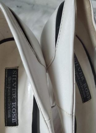 Белые туфли женские silver rose на каблуке размер 354 фото