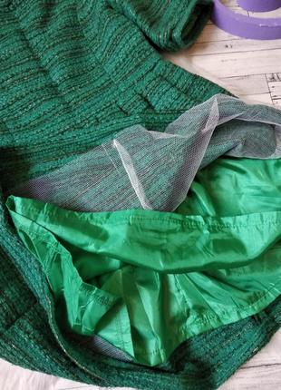 Женское платье ci home зеленое плотное пышное с люрексом размер 44 s9 фото