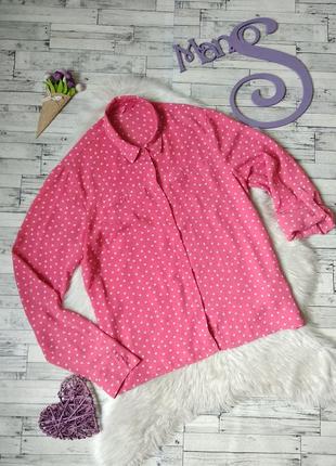 Рубашка женская next розовая со звездами размер 48 (l)